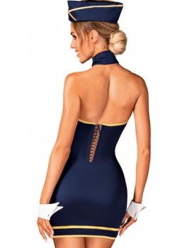 Еротичен костюм на стюардеса в син цвят Stewardess Еротичен костюм на стюардеса в син цвят Stewardess