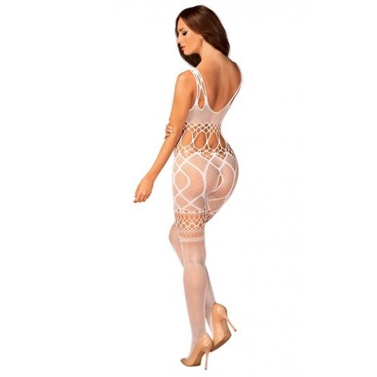 Мрежесто целокупно боди в бял цвят G330 Мрежесто целокупно боди в бял цвят G330