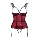 Секси корсет с прашки в черно и червено Denissa Секси корсет с прашки в черно и червено Denissa