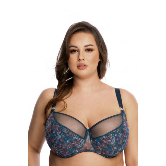 Макси сутиен с полуподплатени чашки в син цвят HEBE 1140 Макси сутиен с полуподплатени чашки в син цвят HEBE 1140