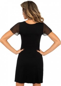 Нощница с къс ръкав в черен цвят Adele II Нощница с къс ръкав в черен цвят Adele II