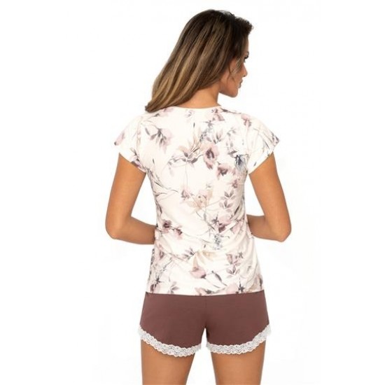 Дамска пижама с къс ръкав в бежов цвят Belinda Дамска пижама с къс ръкав в бежов цвят Belinda