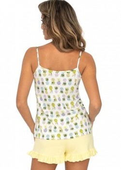 Къса дамска пижама в жълт цвят Ananas II 1/2 Къса дамска пижама в жълт цвят Ananas II 1/2