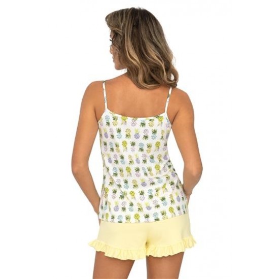 Къса дамска пижама в жълт цвят Ananas II 1/2 Къса дамска пижама в жълт цвят Ananas II 1/2