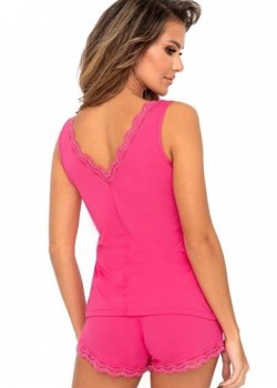 Къса дамска пижама в цвят фуксия Lucy 1/2 Къса дамска пижама в цвят фуксия Lucy 1/2