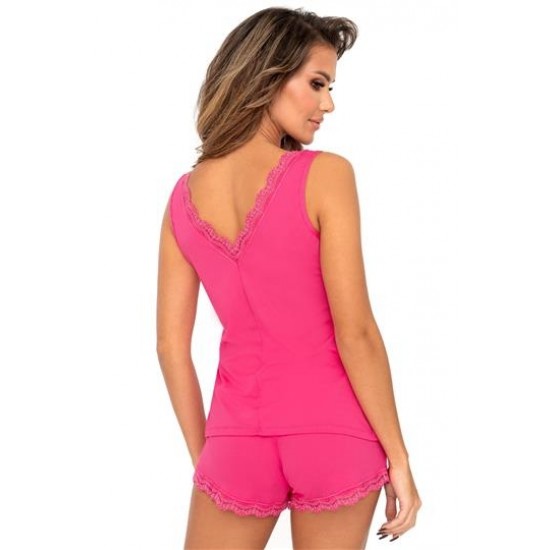 Къса дамска пижама в цвят фуксия Lucy 1/2 Къса дамска пижама в цвят фуксия Lucy 1/2