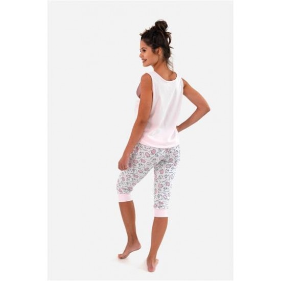 Дамска пижама с 3/4 панталон в розов цвят Sheena Дамска пижама с 3/4 панталон в розов цвят Sheena