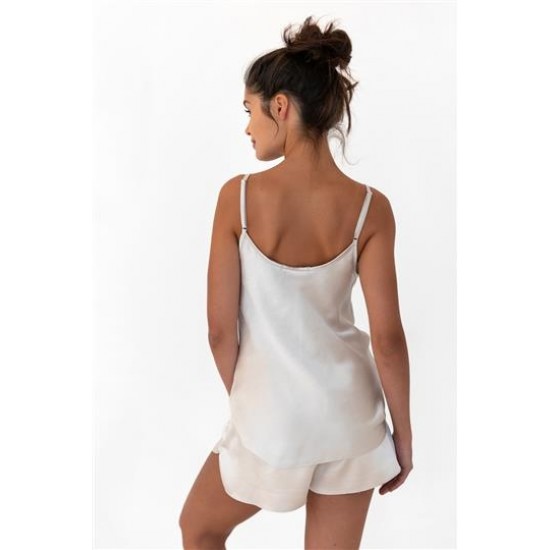 Сатенена дамска пижама в бежов цвят Brillance Сатенена дамска пижама в бежов цвят Brillance