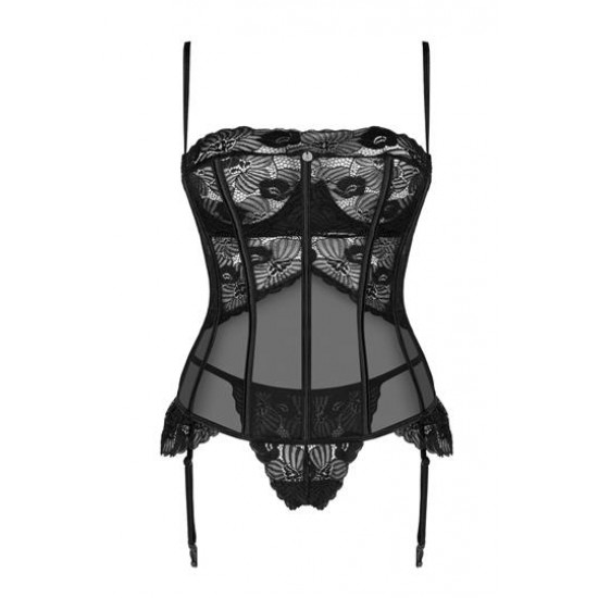 Секси корсет с прашки в черен цвят Serena Секси корсет с прашки в черен цвят Serena