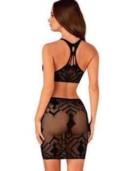 Секси комплект от две части в черен цвят K101 Секси комплект от две части в черен цвят K101
