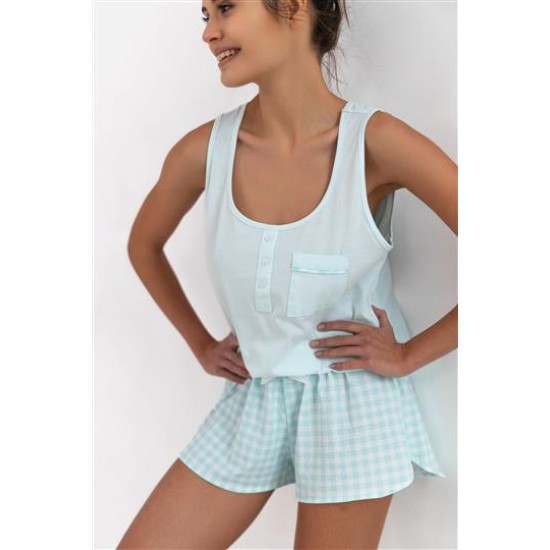 Къса дамска пижама в цвят мента Ocean Къса дамска пижама в цвят мента Ocean