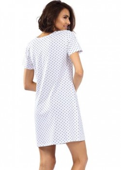 Нощница с къс ръкав в бял цвят P1521 Нощница с къс ръкав в бял цвят P1521