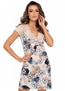 Нощница с къс ръкав в бежов цвят Sofia Нощница с къс ръкав в бежов цвят Sofia