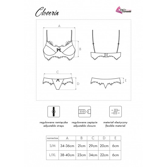 Черен секси комплект Cloverin