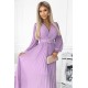 Дамска плисирана рокля в лилав цвят KLARA 414-6 Дамска плисирана рокля в лилав цвят KLARA 414-6