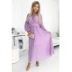 Дамска плисирана рокля в лилав цвят KLARA 414-6 Дамска плисирана рокля в лилав цвят KLARA 414-6
