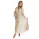 Дамска плисирана рокля в бежов цвят KLARA 414-8 Дамска плисирана рокля в бежов цвят KLARA 414-8
