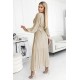 Дамска плисирана рокля в бежов цвят KLARA 414-8 Дамска плисирана рокля в бежов цвят KLARA 414-8