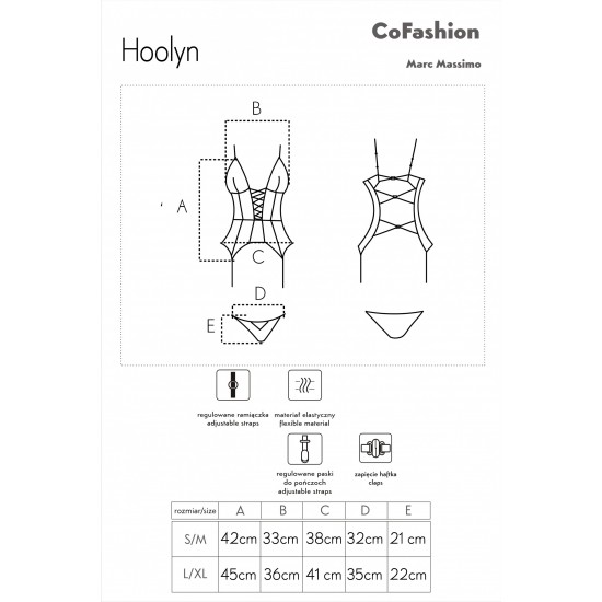 Еротичнен корсет в черен цвят Hoolyn