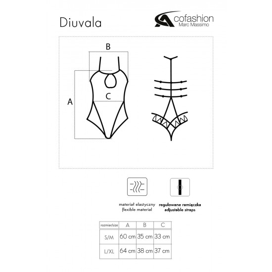 Еротично боди с отворено дъно Diuvala