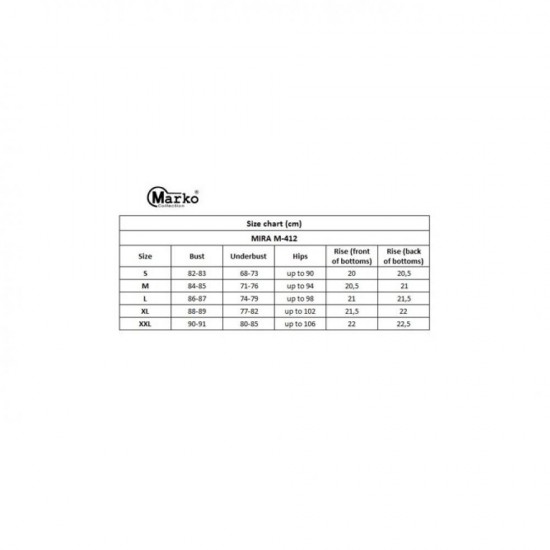 Бански костюм от две части в червено Mira M-412-3