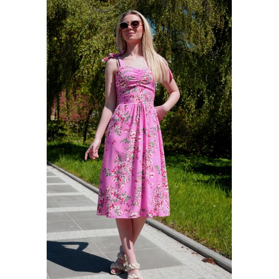 Красива лятна рокля с розов цвят Willa Красива лятна рокля с розов цвят Willa