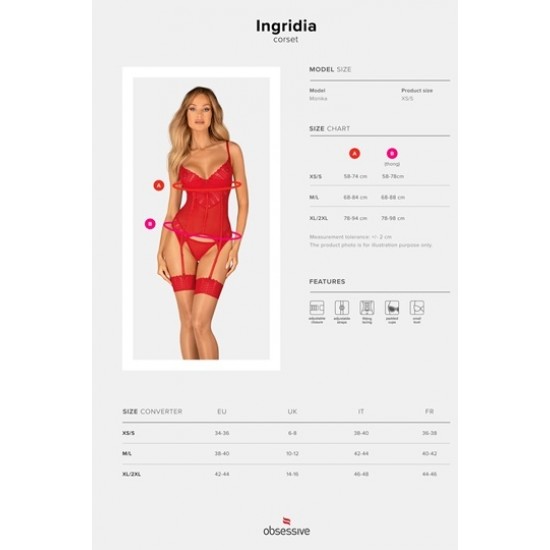 Еротичен корсет в червен цвят INGRIDIA Еротичен корсет в червен цвят INGRIDIA