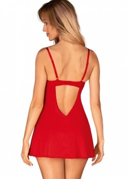 Секси нощница с прашки INGRIDIA в червен цвят Секси нощница с прашки INGRIDIA в червен цвят