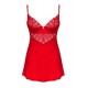 Секси нощница с прашки INGRIDIA в червен цвят Секси нощница с прашки INGRIDIA в червен цвят
