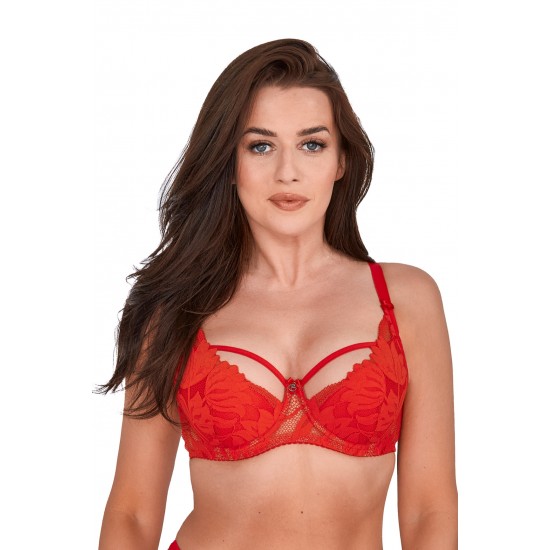 Красив сутиен с ефектен дизайн в червено Keto 1134 Красив сутиен с ефектен дизайн в червено Keto 1134