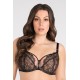 Сутиен с дантела в черен цвят K834 BLACK TO BLACK Сутиен с дантела в черен цвят K834 BLACK TO BLACK