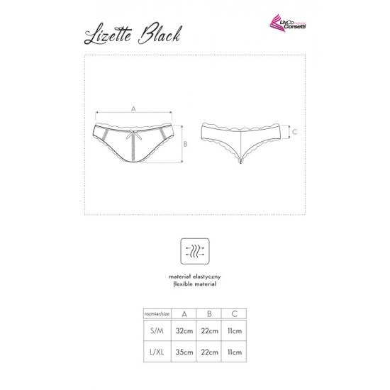 Дантелени бикини в черно Lizette