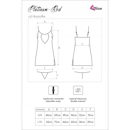 Секси комплект от три части в сиво Platinum-Red