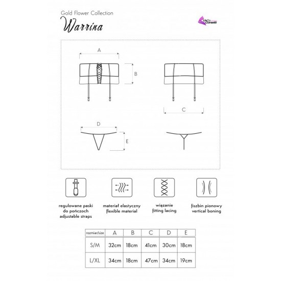 Еротичен комплект от две части в черно Warrina