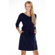 Ежедневна миди рокля в тъмносин цвят Marlann