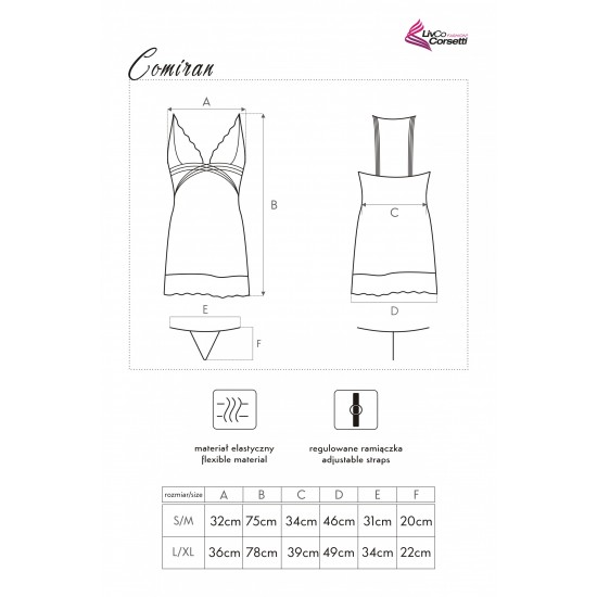 Прозрачна нощница с прашки Comiran Прозрачна нощница с прашки Comiran
