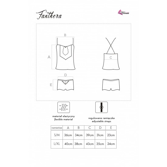 Дамска пижама с дантела в син цвят Fanthera Дамска пижама с дантела в син цвят Fanthera