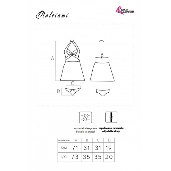 Еротична нощница с ефектен дизайн Malviami Еротична нощница с ефектен дизайн Malviami