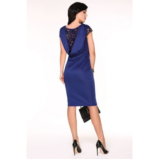 Елегантна миди рокля в тъмносиньо Meira Елегантна миди рокля в тъмносиньо Meira