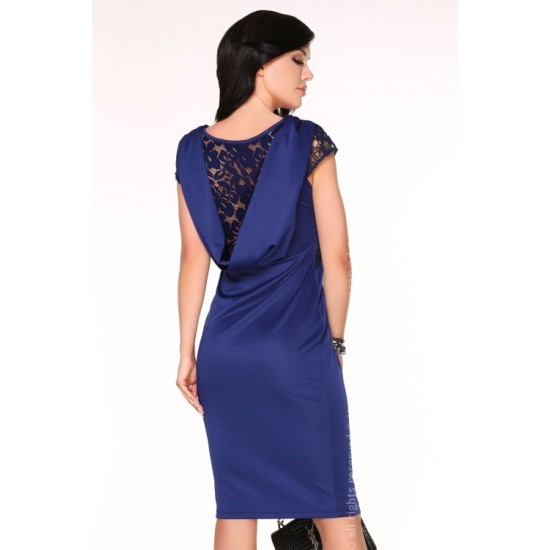 Елегантна миди рокля в тъмносиньо Meira Елегантна миди рокля в тъмносиньо Meira