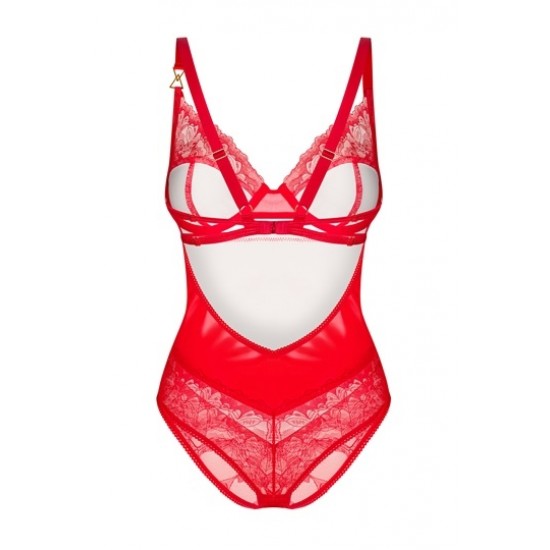 Секси боди в червен цвят Aliosa