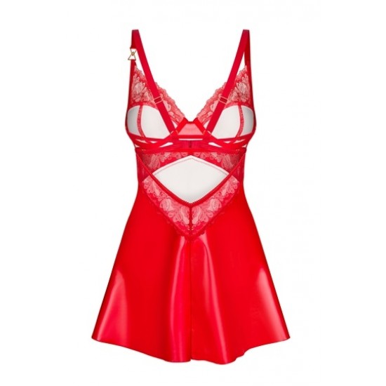 Секси нощница с прашки в червено Aliosa Секси нощница с прашки в червено Aliosa