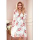Нежна рокля с флорален принт в бял цвят 388-2