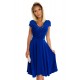 Елегантна рокля от шифон в кралско син цвят 381-3 Елегантна рокля от шифон в кралско син цвят 381-3
