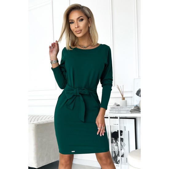 Елегантна рокля в зелен цвят 394-1 Елегантна рокля в зелен цвят 394-1
