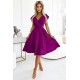 Разкроена миди рокля в лилав цвят 348-8 Разкроена миди рокля в лилав цвят 348-8