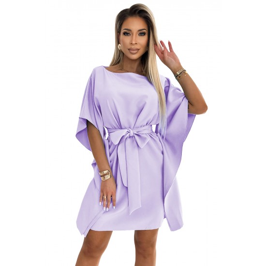 Широка рокля в лилав цвят 287-29 Широка рокля в лилав цвят 287-29
