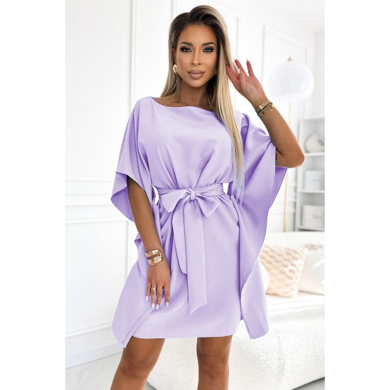 Широка рокля в лилав цвят 287-29 Широка рокля в лилав цвят 287-29