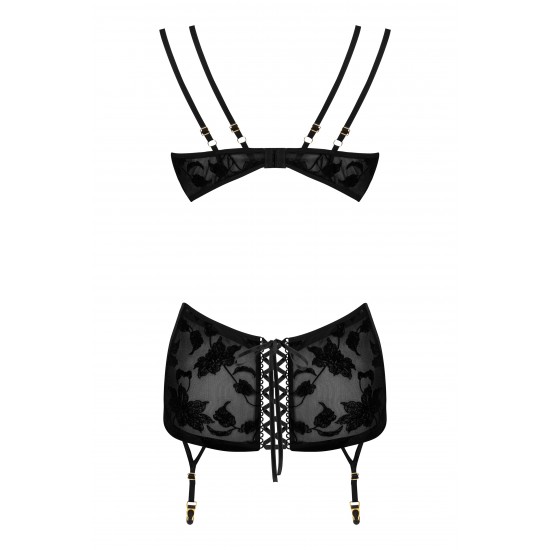 Кадифена ощница с прашки и жартиери Xiomara Кадифена ощница с прашки и жартиери Xiomara