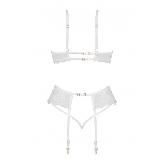 Луксозно секси бельо от три части Rose white Луксозно секси бельо от три части Rose white